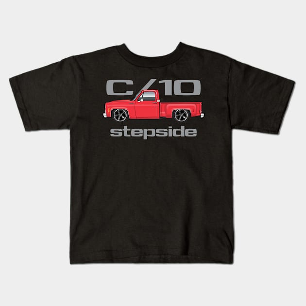 C10 Stepside Kids T-Shirt by ArtOnWheels